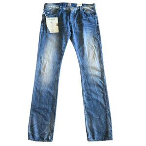 PRPS Rambler Skinny Fit Low Front Rise Button Fly Japanese Selvedge Jeans Sz 38